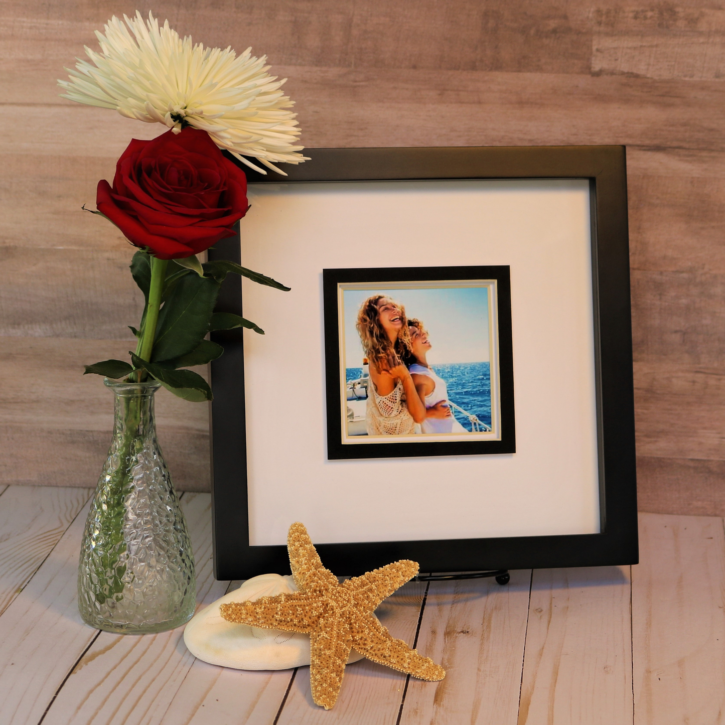 10"x10" Single Photo Frame - Black