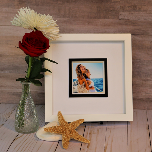 10"x10" Single Photo Frame - White