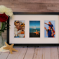 11"x18" Three Photo Frame - Black