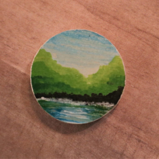 Lake View Hand-Painted Token