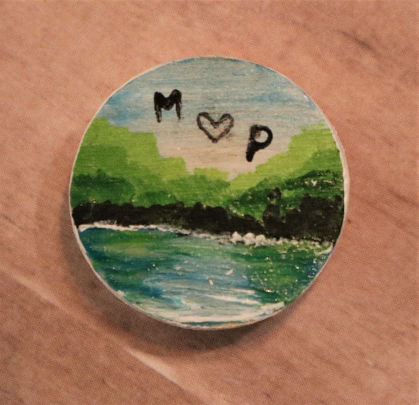 Lake View Hand-Painted Token