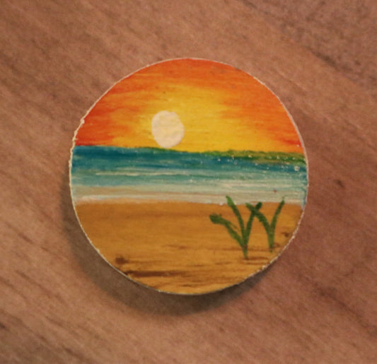 Sunset Horizon Hand-Painted Token