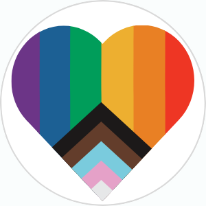 LGBTQ Full Flag Heart